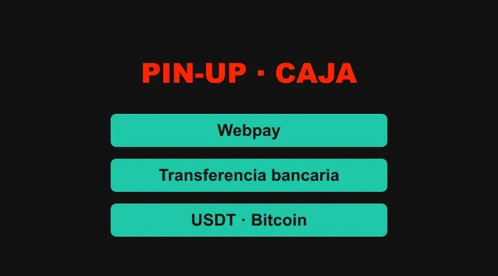 Caja y métodos de pago de Pin-Up Casino